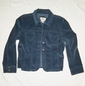 Women's blue lightweight corduroy jacket